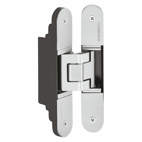Hafele Concealed Hinge, TECTUS TE 340 3D, 3D adjustable, size 160 mm, Satin nickel, Item# 924.17.171, 92417171, 924-17-171