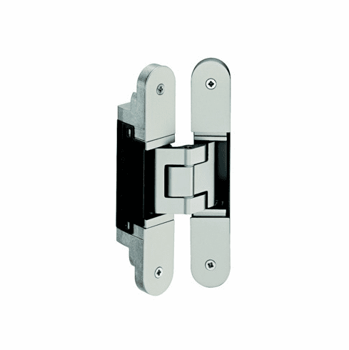 Hafele Concealed Hinge, TECTUS TE 340 3D, 3D adjustable, size 160 mm, Satin nickel look (F2), Item# 924.17.122, 92417122, 924-17-122