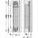 Hafele Concealed Hinge, TECTUS TE 540 3D, 3D adjustable, size 200 mm, Stainless steel look, Item# 924.17.225, 92417225, 924-17-225