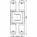 Hafele Concealed Hinge, TECTUS TE 540 3D, 3D adjustable, size 200 mm, Stainless steel look, Item# 924.17.225, 92417225, 924-17-225