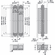 Hafele Concealed Hinge, TECTUS TE 640 3D, concealed, 3D adjustable, size 240 mm, Stainless steel look, Item# 924.17.425, 92417425, 924-17-425