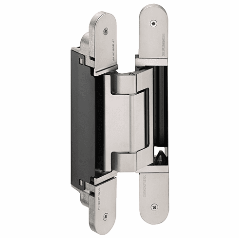 Hafele Concealed Hinge, TECTUS TE 640 3D A8, concealed, 3D adjustable, size 240 mm, Satin chrome look, Item# 924.17.523, 92417523, 924-17-523