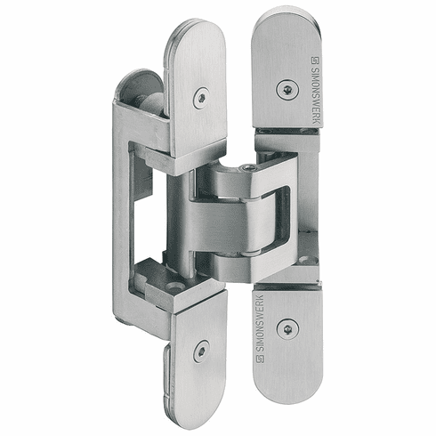 Hafele Concealed Hinge, Simonswerk TECTUS TE 526 and 527 3D, concealed, for flush doors up to 100 kg, 3D adjustable, size 155 mm, Stainless Steel, Satin, TE 526 3D, Item# 924.16.803, 92416803, 924-16-803