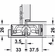 Hafele Concealed Hinge, Simonswerk TECTUS TE 526 and 527 3D, concealed, for flush doors up to 100 kg, 3D adjustable, size 155 mm, Steel, Stainless Steel Look, TE 527 3D, Item# 924.19.030, 92419030, 924-19-030