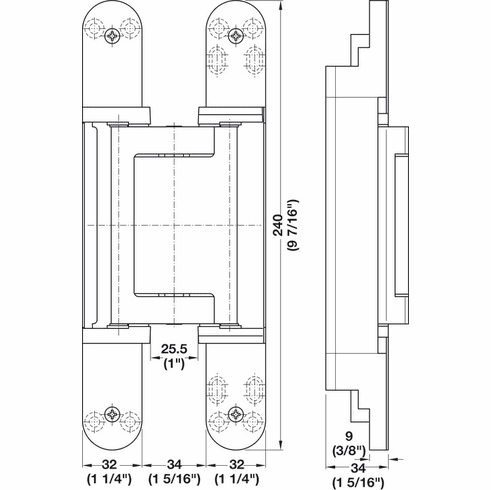 Hafele Concealed Hinge, TECTUS TE 640 3D A8, concealed, 3D adjustable, size 240 mm, Traffic white (RAL9016), Item# 924.19.501, 92419501, 924-19-501