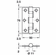 Hafele Butt Hinge, Ball Bearing, 76 x 50 mm, Steel, Black, Item# 926.56.033, 92656033, 926-56-033