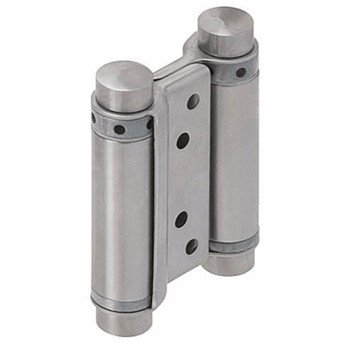 Hafele Double action spring hinge, for flush interior doors up to 15 kg, size 75 mm, matt, stainless steel, Item# 927.02.103, 92702103, 927-02-103