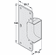 Hafele Receiving Element, for H7 Concealed Hinge, Startec, Zinc alloy, Item# 927.91.490, 92791490, 927-91-490
