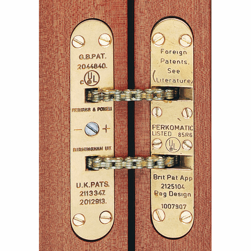 Hafele Concealed Jamb Door Closer, Perkomatic R85, For door weights up to 165 Lbs., Satin chrome, Item# 931.90.424, 93190424, 931-90-424