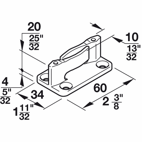 Hafele Floor Guide, With Zero Clearance, For Screw Fixing, for HAWA Media 70, Junior 80/Z, plastic, black, for 1 door: 1 piece, Item# 940.40.031, 94040031, 940-40-031