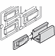 Hafele Single Lower Guide, Zero clearance, for glass thickness 8, 10, 12 (12.7) mm, for Hawa Junior, steel, chrome plated matt, Item# 940.40.032, 94040032, 940-40-032