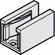 Hafele Single Lower Guide, Zero clearance, for glass thickness 8, 10, 12 (12.7) mm, for Hawa Junior, steel, chrome plated matt, Item# 940.40.032, 94040032, 940-40-032