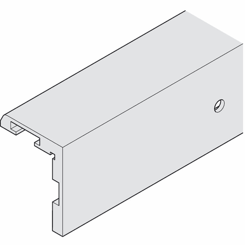 Hafele Angled Profile, Pre-drilled, for HAWA Junior 40 Upper Tracks, length: 2 m (6 6 3/4), Item# 940.40.201, 94040201, 940-40-201