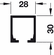 Hafele Upper Track, HAWA Junior 40, Pre-drilled, Length: (13' 1 1/2") 4 m, Item# 940.40.400, 94040400, 940-40-400