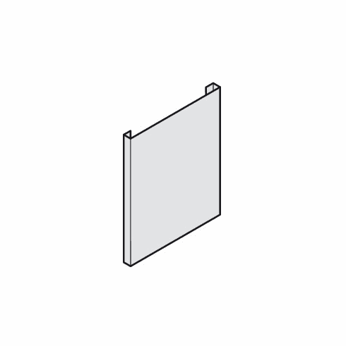 Hafele Cover Cap, for Patch Suspension, Square, Hawa, Plastic, stainless steel colored, square, 4 pieces each, Item# 940.41.027, 94041027, 940-41-027