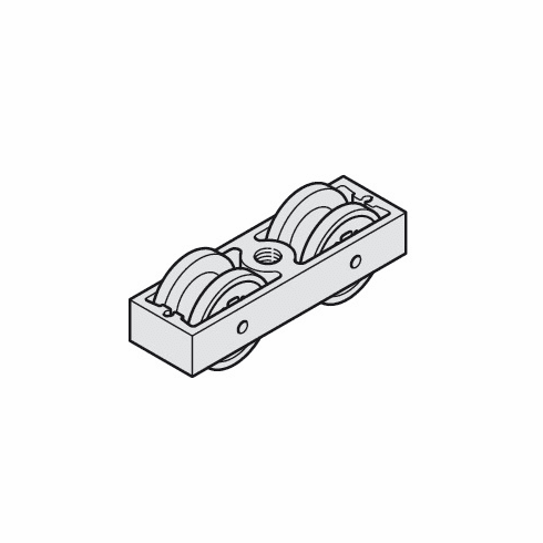 Hafele Single Running Gear, Double Rollers, for Hawa Dorado 40 Infront, Nylon, Item# 940.41.100, 94041100, 940-41-100