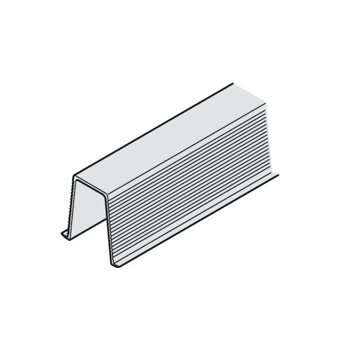 Hafele Guide Rail, 20 x 12 (13/16" x 1/2"), Glue-in, for Hawa Junior, Symmetric, Telescopic, Ordena, (4' 3 1/8") 1.3 m, Item# 940.41.130, 94041130, 940-41-130