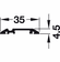 Hafele Single Lower Guide Track, for Clip or Glue Mounting, 4.5 x 35 mm (3/16 x 1 3/8"), 2.5 m Length, Item# 940.41.725, 94041725, 940-41-725