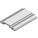 Hafele Single Lower Guide Track, for Clip or Glue Mounting, 4.5 x 35 mm (3/16 x 1 3/8"), 2.5 m Length, Item# 940.41.725, 94041725, 940-41-725