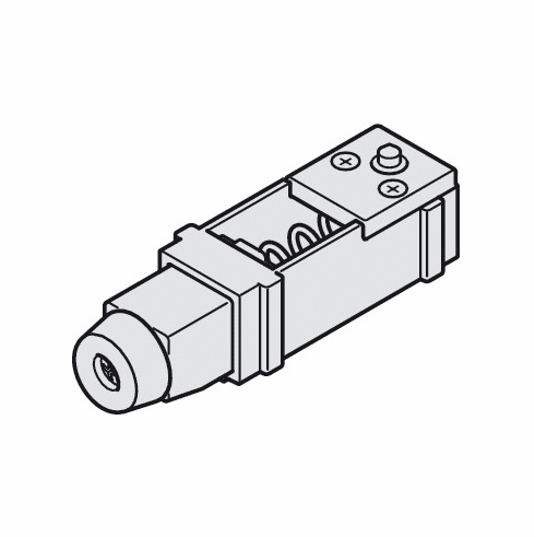 Hafele Track Stopper, Slido D-Line11 additional set for 50P-120P, 50C-120C, 50I-120I, for Slido Classic 40-L to 120-L, Slido Classic 40-J to 120-J, Slido Classic 40-N to 120-N, 40-O to 120 O, Slido Classic 40-P to 120-P, Slido Classic 40-I to 120-I sliding door fittings, Door weight: 120 kg (264 lbs), Item# 940.42.072, 94042072, 940-42-072