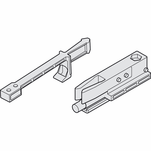 Hafele Shock absorber, Slido Classic, with retaining spring, for clamping onto running gear, for door weight 50 kg, Item# 940.42.305, 94042305, 940-42-305