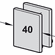 Hafele End cap set, width 40 mm, for running track with mounting rail, for Häfele Slido D-Line12, Silver coloured anodized, Item# 940.43.076, 94043076, 940-43-076