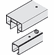 Hafele Track set, for Slido D-Line11 pocket door solution, for wooden and glass doors, for Häfele Slido D-Line11 50I / 80I / 120I and 50J / 80J / 120J sliding door fittings, Length 2000 mm, Item# 940.43.281, 94043281, 940-43-281