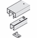Hafele Track set, for Slido D-Line11 pocket door solution, for wooden and glass doors, for Häfele Slido D-Line11 50I / 80I / 120I and 50J / 80J / 120J sliding door fittings, Length 2000 mm, Item# 940.43.281, 94043281, 940-43-281