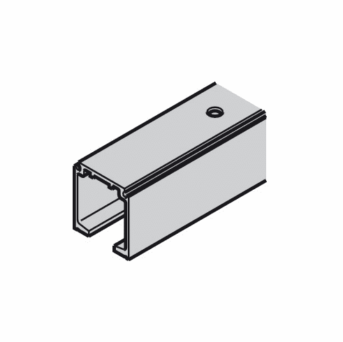 Hafele Upper Single Running Track, Pre-Drilled, for Slido Classic, 1.22 m Length, Item# 940.43.929, 94043929, 940-43-929