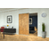 Hafele Sliding door fitting, Slido D-Line43 80N, frame door for glass and wooden panel, Set with aluminium frame and running track for 1 door leaf, Silver coloured anodized, door width: 1,100 mm, Item# 940.59.016, 94059016, 940-59-016