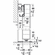 Hafele Bottom track, for soft floors, Slido Design 80-M, Black anodized, length: 2,200 mm, Item# 940.59.812, 94059812, 940-59-812
