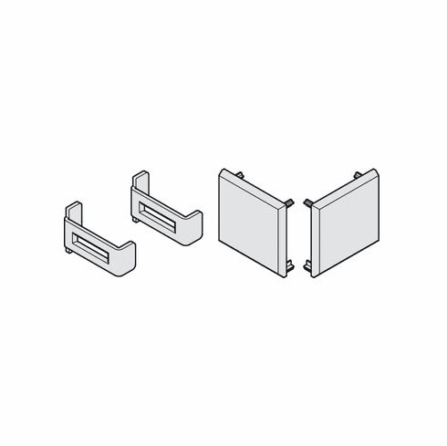 Hafele End cap, Plastic, for Hawa Porta, Plastic, anthracite, Item# 940.60.067, 94060067, 940-60-067