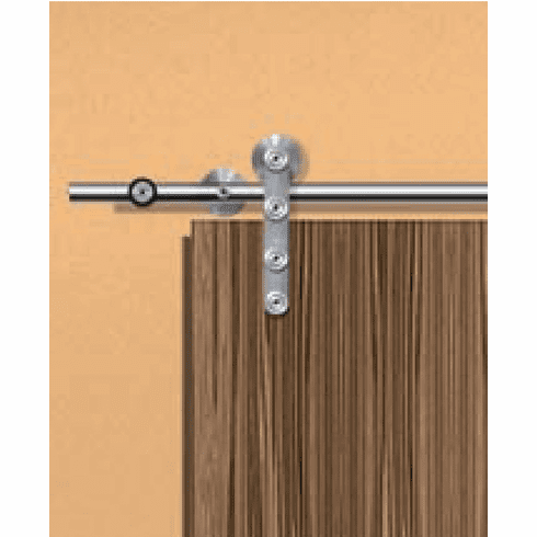 Hafele Hollow Stainless Steel Track Set, Flatec IV for Wood Doors, 2.1 m length, Item# 940.64.126, 94064126, 940-64-126