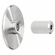 Hafele Wall Attachment, with 50mm (2") Spacer, For Barndoor Hardware, 2 pc set; matt, Item# 940.64.409, 94064409, 940-64-409