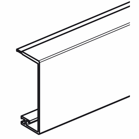 Hafele Clip-on Fascia, to Upper Tracks, For Slido D-Line12, Clear anodized, length: 6,000 mm, Item# 940.67.671, 94067671, 940-67-671