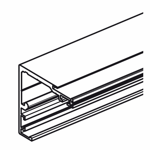 Hafele Upper Running Track, For Slido D-Line12, Pre-drilled, Aluminum, Ceiling mounted, black anodized, length: 6,000 mm, Item# 940.67.675, 94067675, 940-67-675
