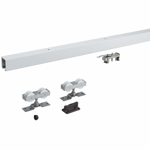 Hafele Sliding Door Hardware, HAWA Junior 80/Inox, set, Top hung system, For 1 door, Item# 940.80.003, 94080003, 940-80-003