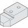 Hafele Track fixing block, For Hawa Junior 80 wall pocket solution, Silver colored, Item# 940.80.035, 94080035, 940-80-035