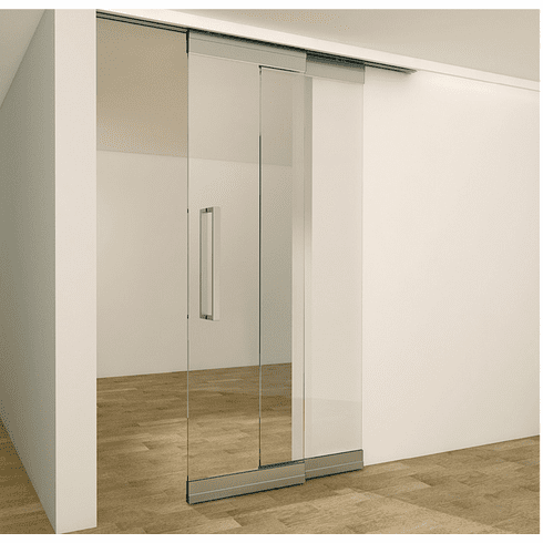 Hafele Sliding Door Hardware, Hawa Telescopic 80/G set, For 2 sliding doors, without running track and floor guide, Without running track, with floor guide, Item# 940.80.090, 94080090, 940-80-090