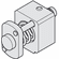 Hafele Spring buffer, for Hawa Junior 80, Zinc alloy, Item# 940.80.320, 94080320, 940-80-320