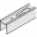 Hafele Fixing profile, For running track with bayonet lock, Aluminium, silver coloured anodized, length: 2,000 mm, Item# 940.80.420, 94080420, 940-80-420