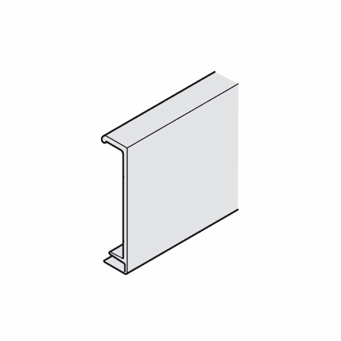 Hafele Clip-on panel, For fixing profile, for transom facing, Aluminium, silver coloured anodized, Item# 940.80.423, 94080423, 940-80-423