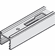 Hafele Fixing profile, Junior 40 B Pocket, with bayonet lock, for running track, for pocket door solution with Junior 40 B sliding door fitting, Length: 2000 mm, Item# 940.80.424, 94080424, 940-80-424