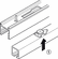 Hafele Fixing profile, Junior 40 B Pocket, with bayonet lock, for running track, for pocket door solution with Junior 40 B sliding door fitting, Length: 2000 mm, Item# 940.80.424, 94080424, 940-80-424