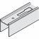 Hafele Fixing profile, Junior 120/B-Pocket, with bayonet lock, for running track, for pocket door solution with Junior 120 B sliding door fitting, 2500 mm, Item# 940.80.426, 94080426, 940-80-426