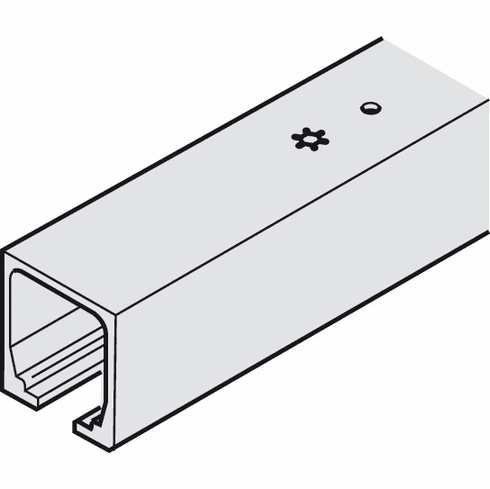 Hafele Upper Track, HAWA Junior 40, Pre-drilled, Length: (8' 2 7/16") 2.5 m, Item# 940.80.633, 94080633, 940-80-633