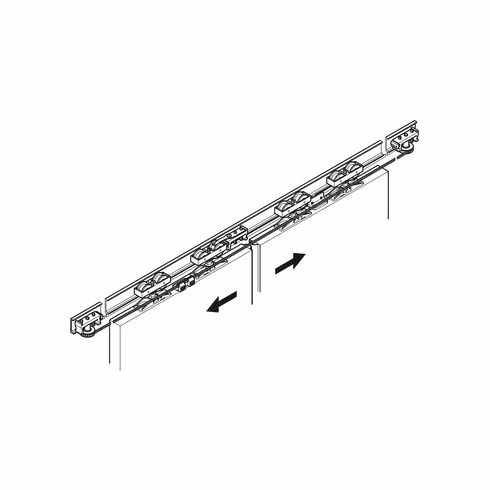 Hafele Sliding Door Hardware, Hawa Symmetric 80/Z, set Top