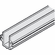Hafele Guide Channel, 24 x 24 mm (15/16" x 15/16"), For Hawa Junior, length: 6 m (19' 8 1/4"), Item# 940.81.600, 94081600, 940-81-600
