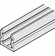 Hafele Guide Channel, 24 x 24 mm (15/16" x 15/16"), For Hawa Junior, length: 6 m (19' 8 1/4"), Item# 940.81.600, 94081600, 940-81-600