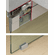 Hafele Sliding door fitting, HAWA Junior 80 G, set, For 1-leaf and 2-leaf glass sliding doors, ceiling installation, soft and self closing mechanism, height adjustable, for door weights up to 80 kg, without running track, Item# 940.84.007, 94084007, 940-84-007
